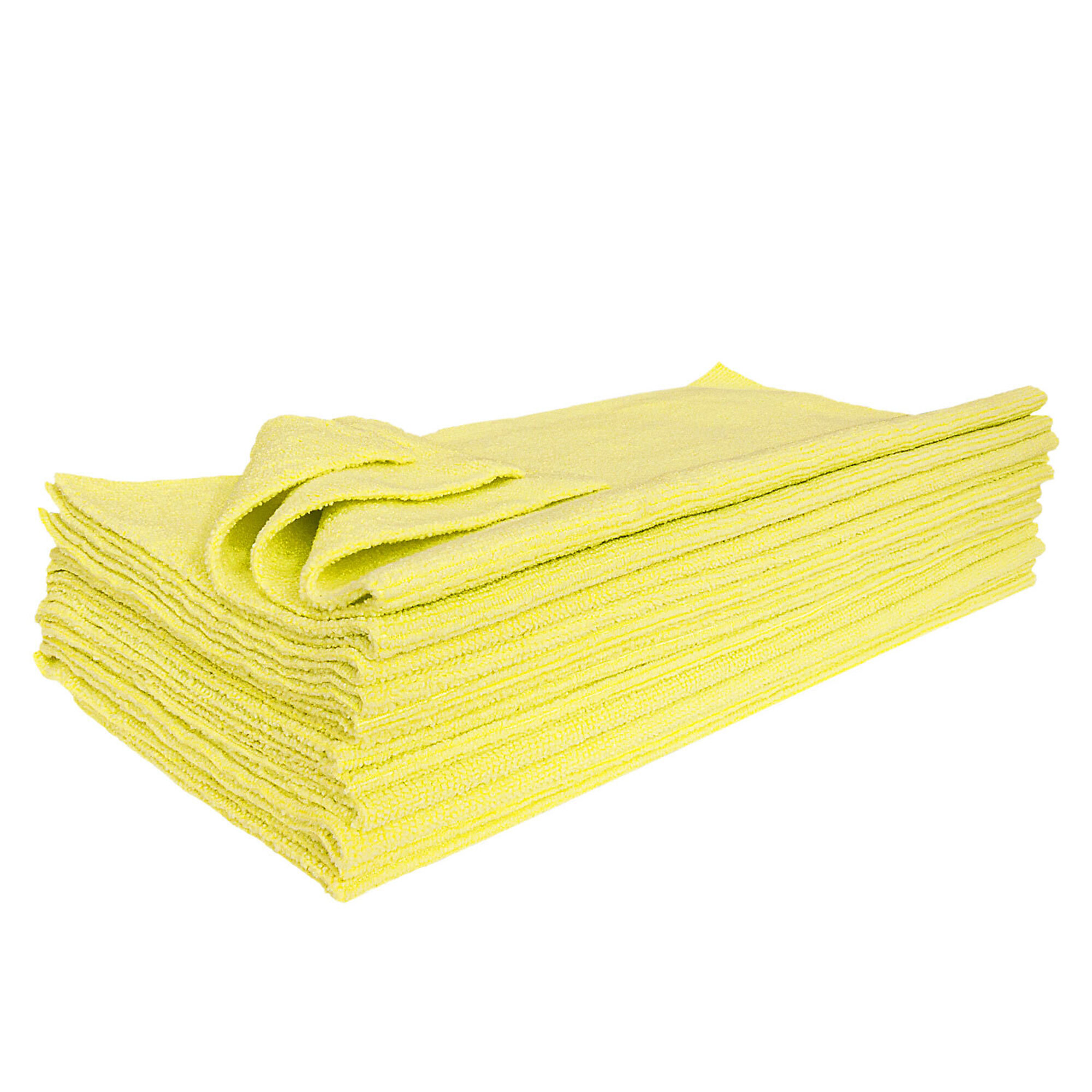 Detailer's Preference Edgeless Microfiber Towels — 16in. x 16in., 12-Pack, Yellow, Model# MT-UT16-SYLW12